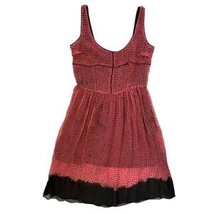 Proenza Schouler Pink Silk Black Polka-Dot Sleeveless Fit & Flare Mini Dress